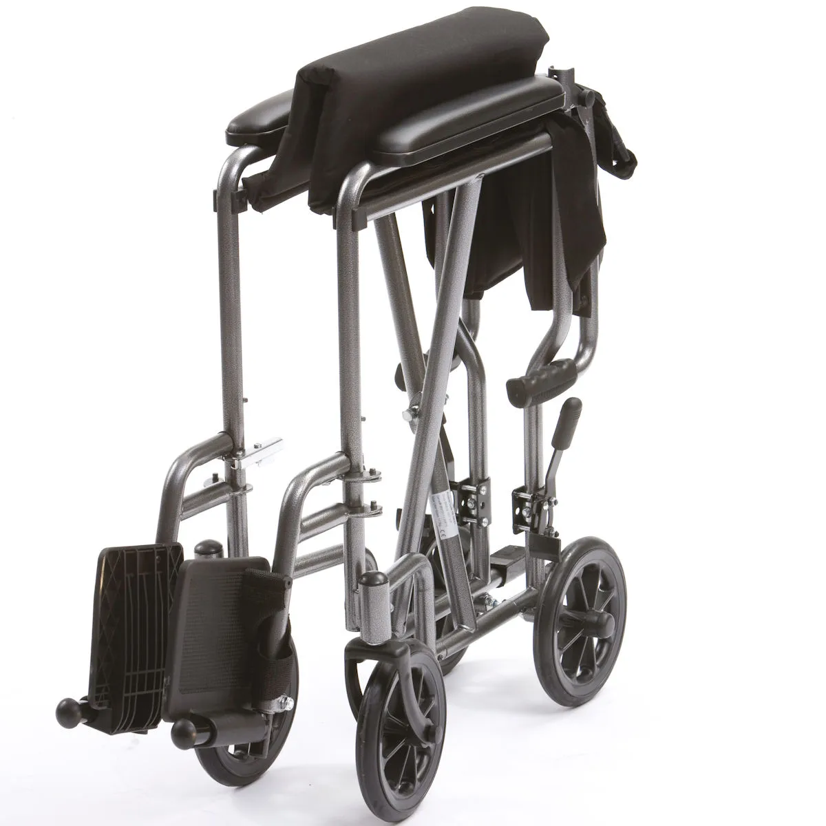 Drive Steel Travel Chair Folded Upright.jpg